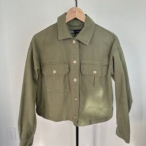 Zara Olive Utility Jacket